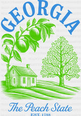 Georgia The Peach State - States & Cities DTF Transfer ready2transfer