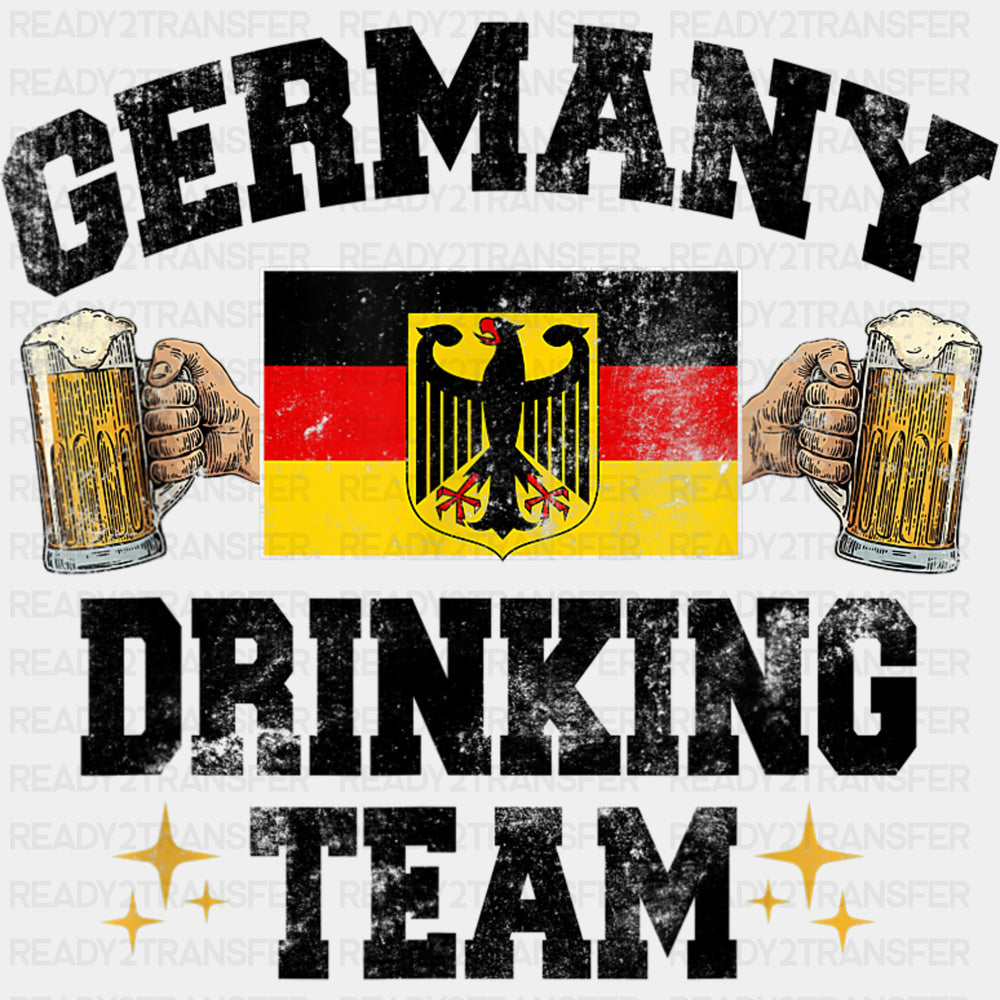 Germany Drinking Team - Oktoberfest DTF Transfers ready2transfer Dark Color Design (See Imaging)