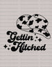 Gettin Hitched COWBOY HAT DTF Transfer ready2transfer Black