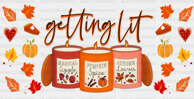 Getting Lit Candles - Fall Cup Wrap Uv Sticker Permanent Dtf Decal