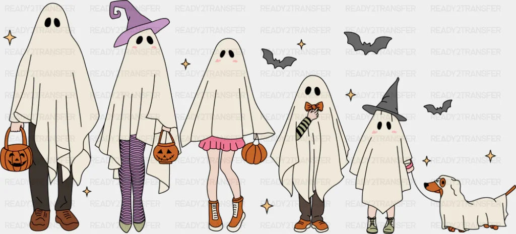 Ghost Costume Family - Halloween DTF Transfer