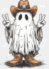 Ghost Cowboy - Halloween DTF Transfer Adult Unisex - S & M (10’’) / Light Color Design (See Imaging)