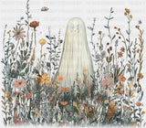 Ghost In Flowers 4 Halloween DTF Transfer