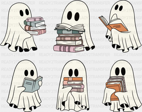 Ghost Reading Books Halloween DTF Transfer