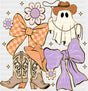 Ghost Ribbons Cowboy Boots - Halloween DTF Transfer