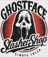 Ghostface Slasher Shop - Halloween Iron On Dtf Transfer Adult Unisex S & M (10’’) / Light Color