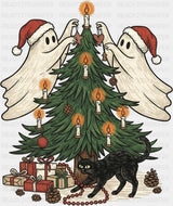 Ghosts And Black Cat - Christmas DTF Transfer