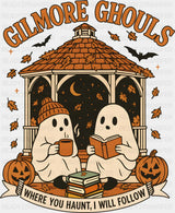Gilmore Ghouls Where You Haunt I Will Follow Halloween DTF Transfer Adult Unisex S & M (10’’) / Dark Color Design (See