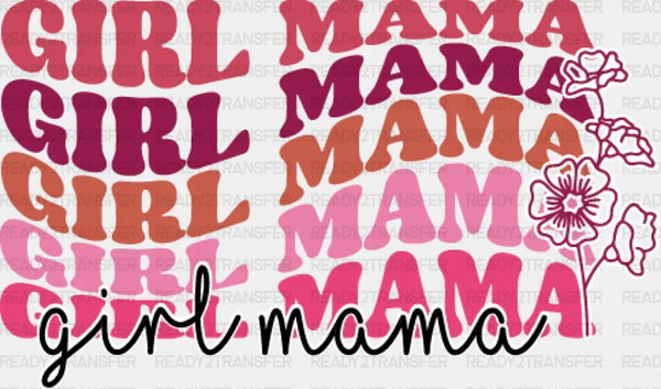 Girl Mama Flowers - Mom Cup Wrap UV Sticker Permanent UV DTF Decal