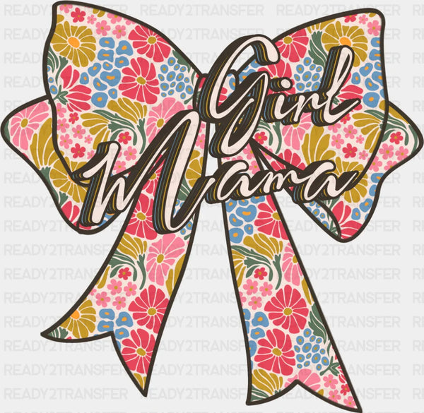 Girl Mama Flowers Ribbon - Mother's Day DTF Transfer