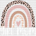 Girl Mom Leopard Rainbow Mother's Day DTF Heat Transfer, Mama Design, Mom DTF ready2transfer White