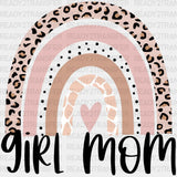 Girl Mom Leopard Rainbow Mother’s Day Dtf Heat Transfer Mama Design