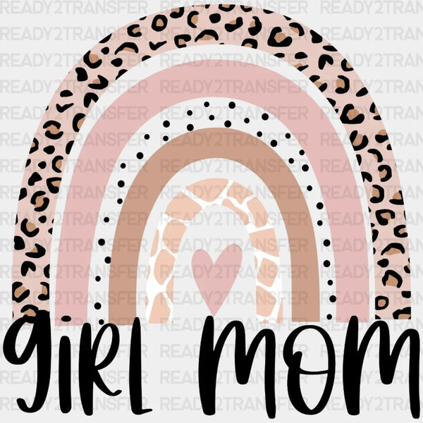 Girl Mom Leopard Rainbow Mother's Day DTF Heat Transfer, Mama Design, Mom DTF