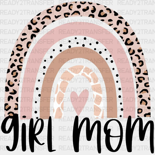 Girl Mom Leopard Rainbow Mother’s Day Dtf Heat Transfer Mama Design
