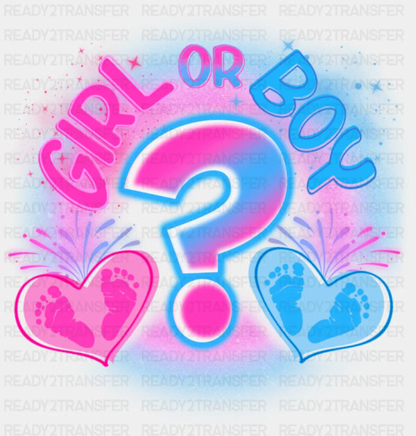 Girl Or Boy Heart - Gender Reveal DTF Transfer
