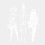 Girl, Skeleton, Ghost - Skeleton DTF Transfers ready2transfer Light Color Design (See Imaging)