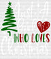 Girl Who Loves Christmas DTF Transfer ready2transfer White