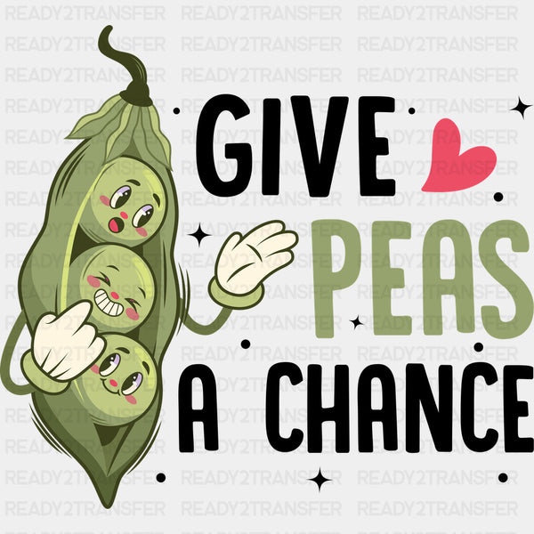 Give Peas A Chance - Vegan DTF Transfers