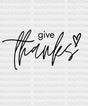 Give Thanks DTF Transfer ready2transfer Black