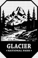 Glacier National Park Design - National Parks DTF Transfers ready2transfer Black