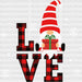 Gnome Love DTF Transfer ready2transfer Black