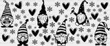 Gnome Snowflake Design - Christmas Cup Wrap Uv Sticker Permanent Dtf Decal