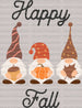 Gnomes Happy FALL DTF Transfer ready2transfer Black