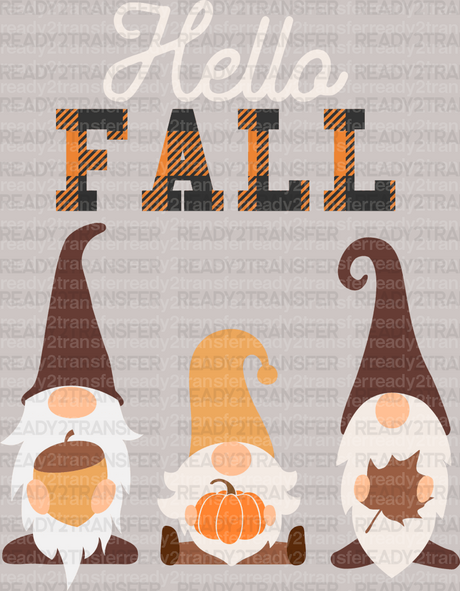 Gnomes Hello FALL DTF Transfer - ready2transfer