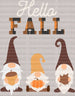 Gnomes Hello FALL DTF Transfer ready2transfer White