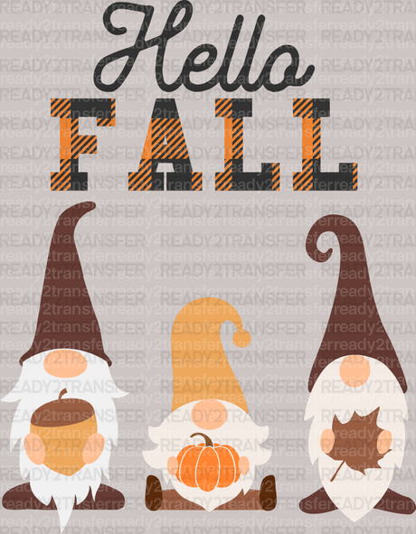 Gnomes Hello FALL DTF Transfer - ready2transfer