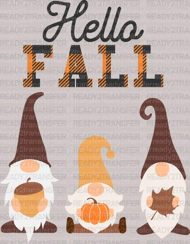 Gnomes Hello FALL DTF Transfer - ready2transfer