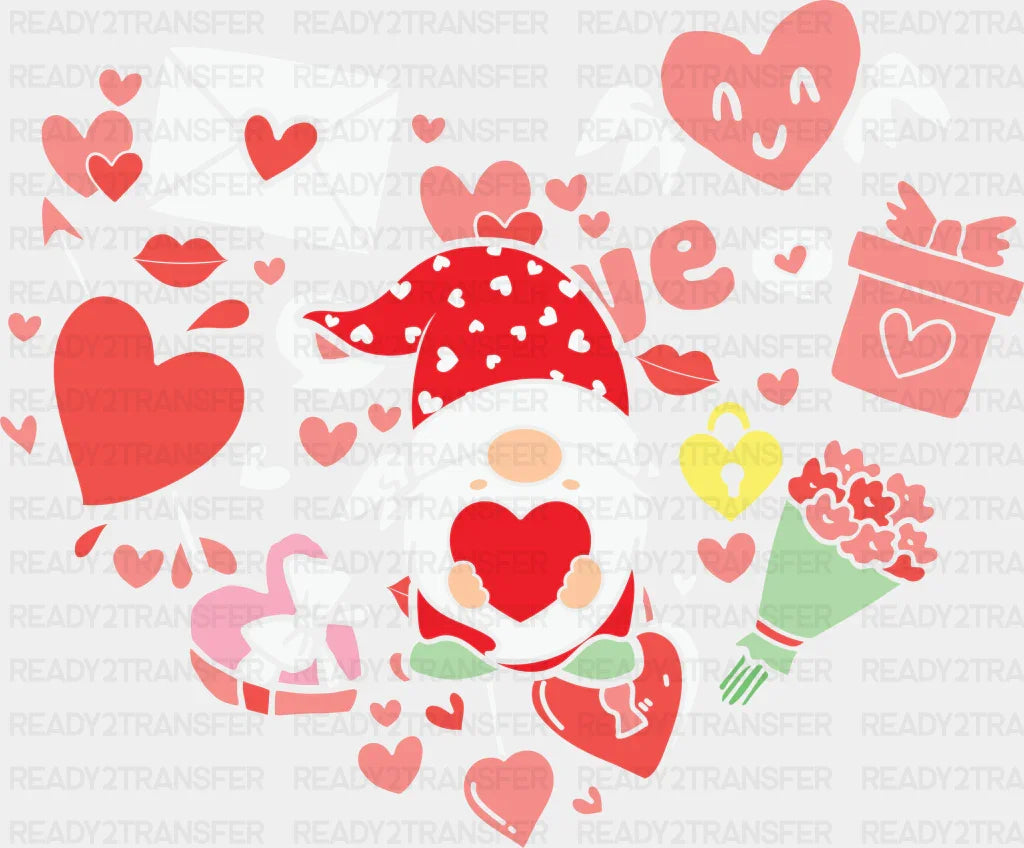 Gnomies Valentine Vibes Dtf Transfer