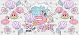 Go Float Flamingo - Summer Cup Wrap Uv Sticker Permanent Dtf Decal