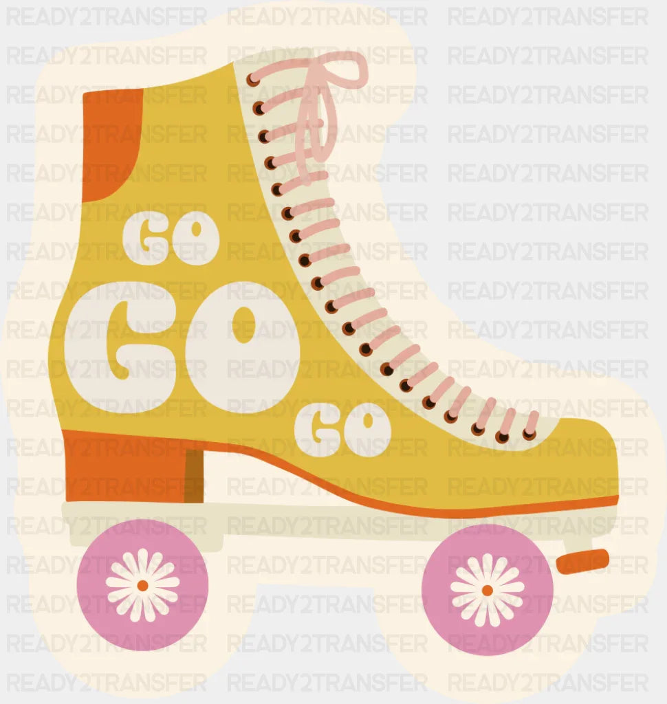 Go Go Go Roller Skate - Minimal UV Sticker Permanent UV DTF Decal