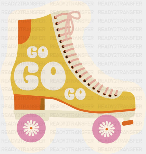 Go Go Go Roller Skate - Minimal UV Sticker Permanent UV DTF Decal