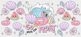 Go With The Float - Summer Cup Wrap UV Sticker Permanent UV DTF Decal