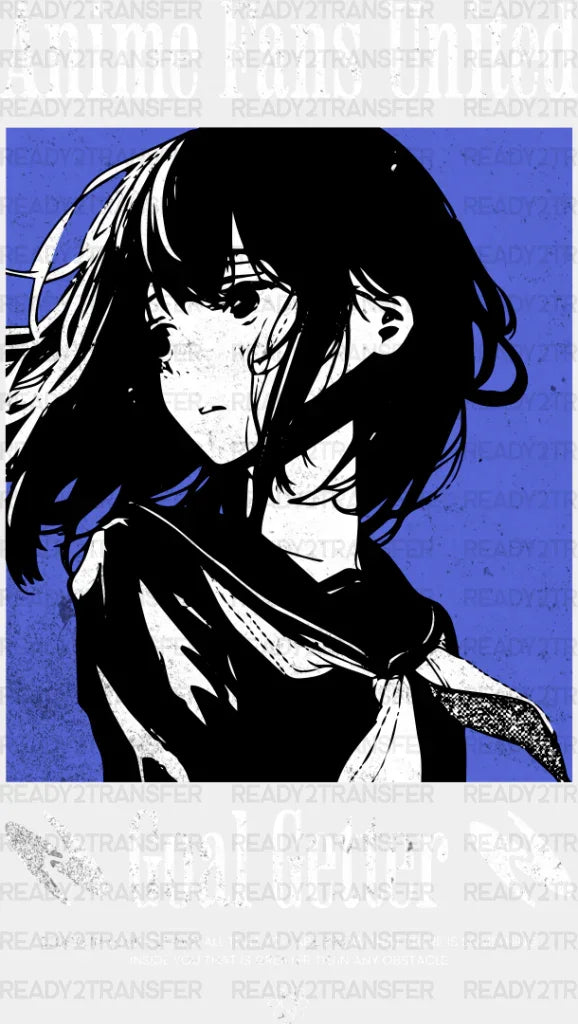 Goal Getter Anime Fans United - Dtf Heat Transfer Adult Unisex S & M (10’’) / Light Color