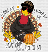 Gobble Me Swallow - Thanksgiving Dtf Transfer Adult Unisex S & M (10’’) / Light Color Design