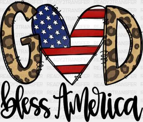 God Bless America 4Th Of July Dtf Heat Transfer Independence Day Design Fourth