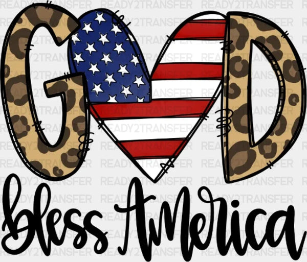 God Bless America 4th Of July DTF Heat Transfer, Independence Day Design, Fourth Of July DTF