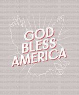 GOD BLESS AMERICA DTF Transfer - ready2transfer