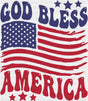 God Bless America US Flag - 4th Of July DTF Transfer Adult Unisex - S & M (10’’) / Dark Color Design (See Imaging)