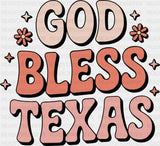 God Bless Texas - States & Cities DTF Transfer