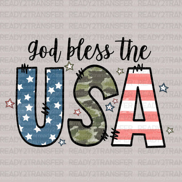 God Bless The USA DTF Transfer