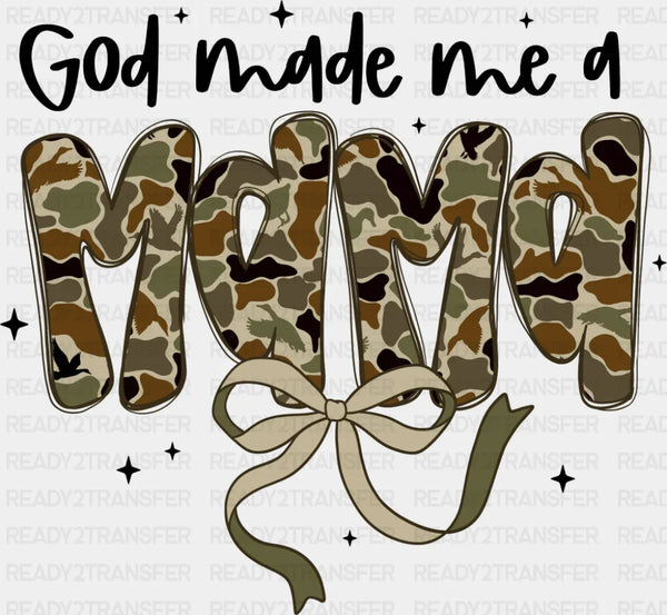 God Made Me A Mama Camo Bowtie - Mother's Day DTF Transfer