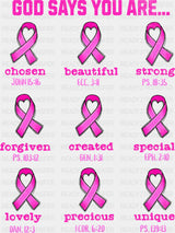 God Says You Are - Faith DTF Transfer Adult Unisex - S & M (10’’) / Dark Color Design (See Imaging)