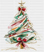 Gold Line Tree - Christmas DTF Transfer Adult Unisex - S & M (10’’) / Dark Color Design (See Imaging)