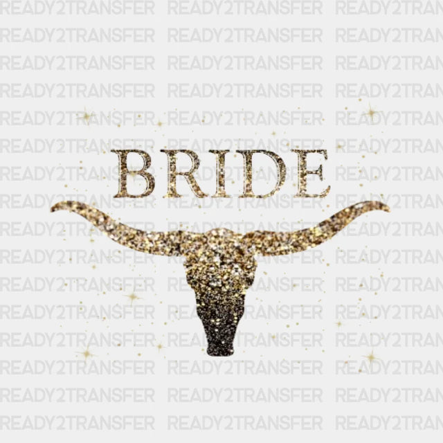 Golden Bull Bride Dtf Transfer