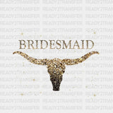 Golden Bull Bridesmaid Dtf Transfer