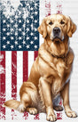 Golden Retriever US Flag - Dogs DTF Transfer